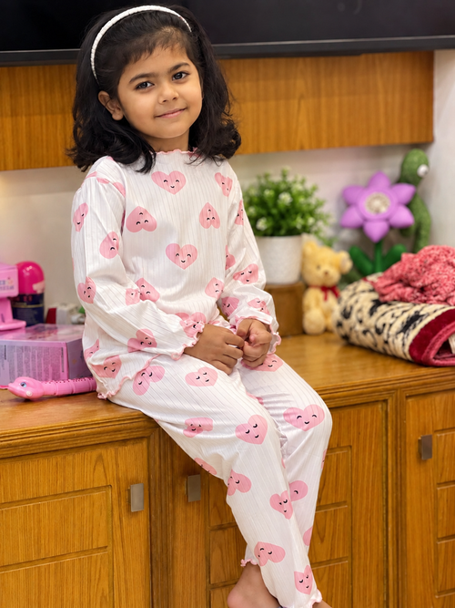 Imported Winter Pink Ice Silk Co-Ord Set G-106