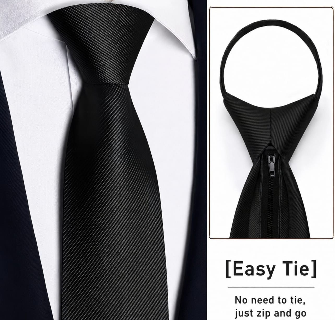 Easy Tie Solid Premium Black