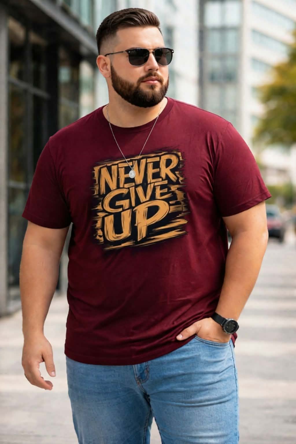 Never Give Up Premium Tshirt